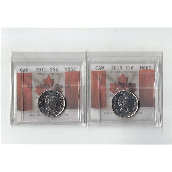 PCCS 25¢,  2 coin Lot, Professional Coin Certification System
