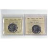 Image 1 : ICCS, PCCS 50¢,  2 coin Lot, Professional Coin Certification System