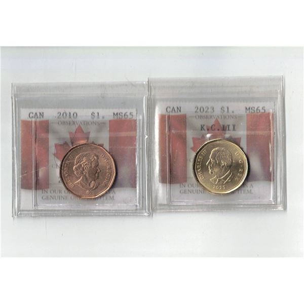 PCCS $1,  2 coin Lot, Professional Coin Certification System