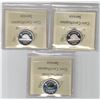 Image 2 : ICCS Silver & Silver Color 5¢,  3 coin Lot