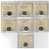 Image 1 : ICCS 10¢,  7 coin Lot