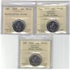 Image 1 : ICCS First Strikes 25¢,  3 coin Lot