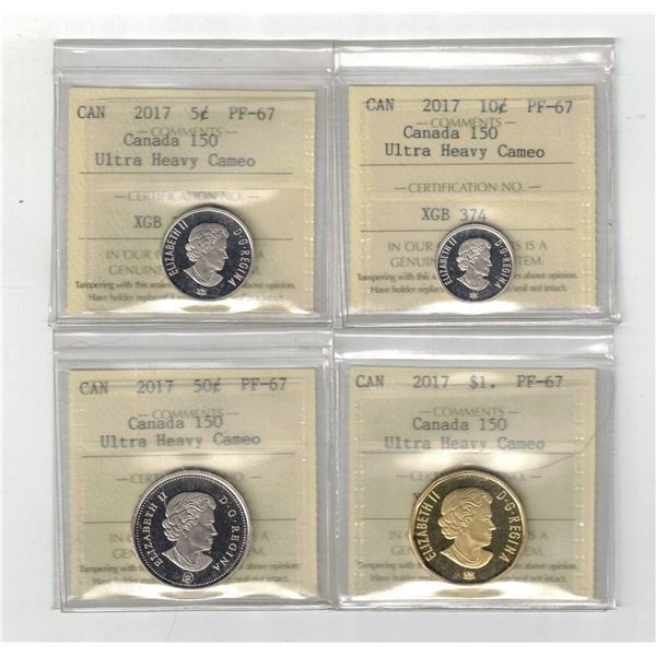 ICCS 2017 PF,  4 coin Lot