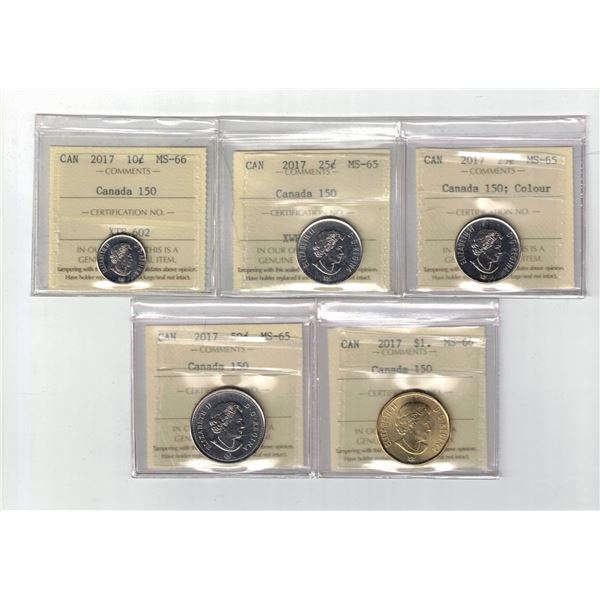 ICCS,  5 coin Lot