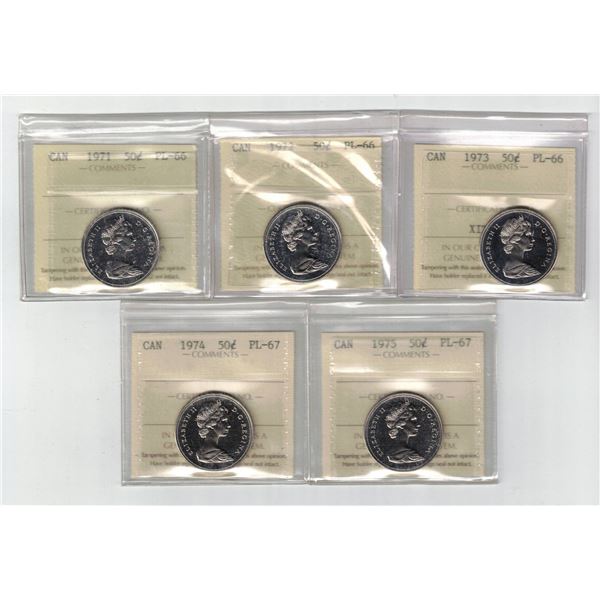 ICCS 50¢,  5 PL coin Lot