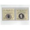 Image 1 : ICCS 50¢,  2 coin Lot