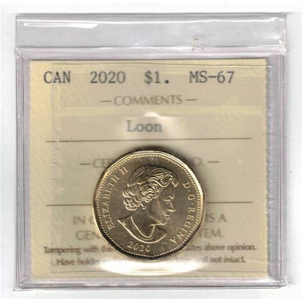 ICCS MS67 $1,  1 coin Lot