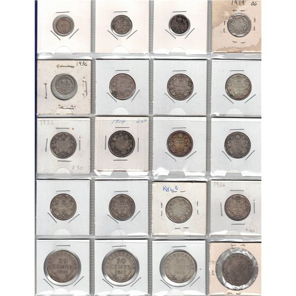 Canadian Silver Coin Lot, See Picture