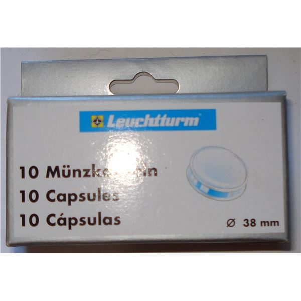 10 x 38 mm Capsules Round for American Silver $1