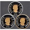 Image 2 : CANADA 2018-2019-2020 Colourised PF Fine Silver/Gold Plate $2.