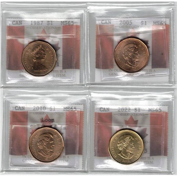 PCCS 1¢,  4 coin Lot Professional Coin Certification System