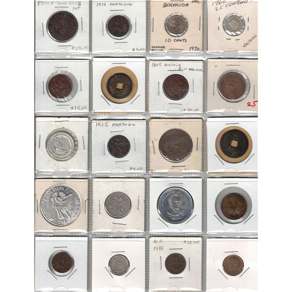 World Coin collection, 20 coins, Set 2
