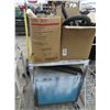 Image 1 : Metal Shop Cart w/Shop Vac, Tools, Supplies
