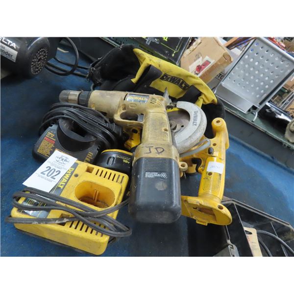 Dewalt Cordless Drill, Circular Saw, Batteries/Charger/Case