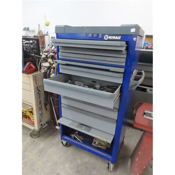 Kobalt 10 Compartment Rolling Toolbox w/Some Tools