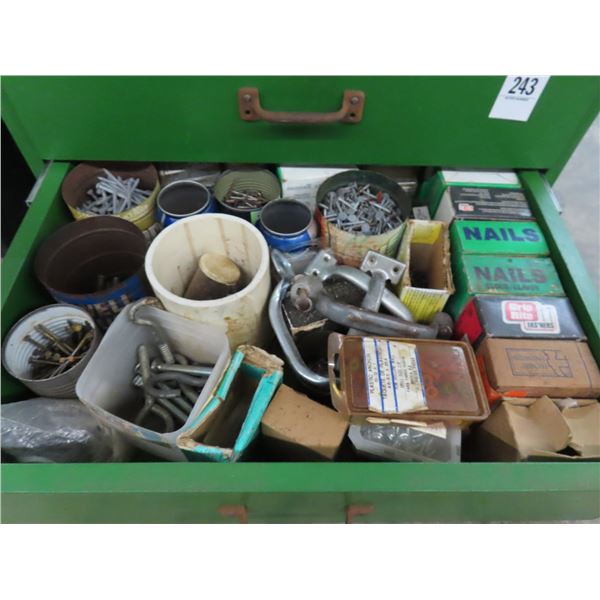 Green 2 Drawer Parts Cabinet w/Hardware