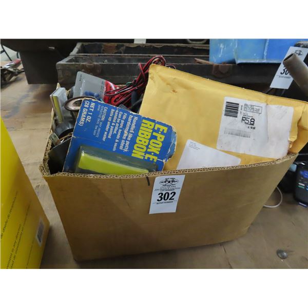 Box w/Solder Gun, Tools, Supplies