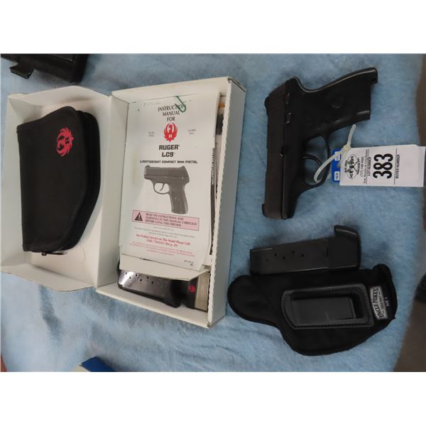 Ruger LC9  9MM Pistol w/2 Clips, Lock, Holster, Bag, Box - S # 32150381