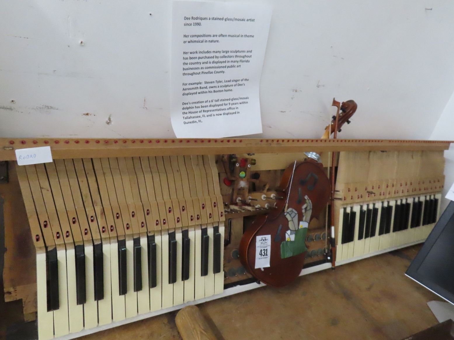 Dee Rodriguez Musical Keyboard Art by Local Artist Nationwide Known Works