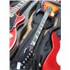 Image 1 : Black/Wood Stain Electric Guitar - No Name /S #  w/Soft Case