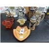 Image 2 : Provincial Clock, Figurines, Owl Décor, McCoy Ashtray, Steins