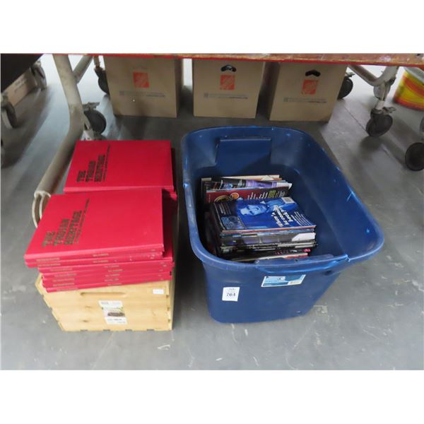 Trojan Heritage Books, Vintage Magazines, Wooden Crate