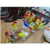Image 1 : Lenox, Porcelain, Art Glass Roosters - 8