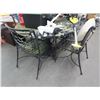 Image 1 : Cast Round Patio Dining Table w/4 Chairs - Needs Paint
