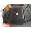 Image 1 : Mocha Pleather Storage Ottoman