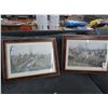 Image 1 : Old Hunting Art Work Full Cry Through the Homestead With a Scent Breast High