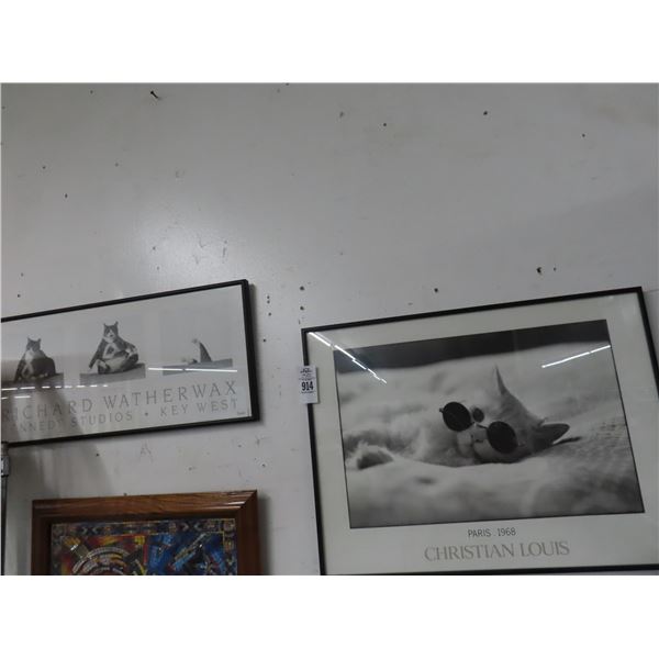 Framed Cat Photo Wall Art - 2