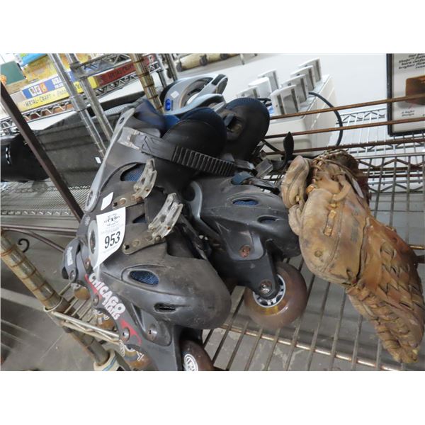 Roller Blades, Baseball Glove