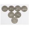 Image 1 : #69  1941 5 CENT NICKEL CANADA LOT OF 7 WW2