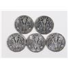 Image 1 : #70 1944 1945 5 CENT NICKEL CANADA LOT OF 5 WW2
