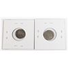 Image 2 : #92 PAIR ANTIQUE WORN SILVER COINS INC VICTORIA