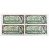 Image 1 : #97  LOT OF 4 1967 CANADA ONE DOLLAR BILL NOTES