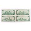 Image 2 : #97  LOT OF 4 1967 CANADA ONE DOLLAR BILL NOTES