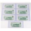 Image 2 : #98  LOT OF 7 1973 CANADA ONE DOLLAR SEQUENTIAL