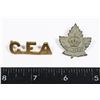Image 1 : #161 WW1 CANADIAN INSIGNIA LOT CFA + COLLAR BADGE