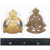 Image 1 : #170 WW2 CANADIAN CAP BADGE LOT RCAC + RCOC