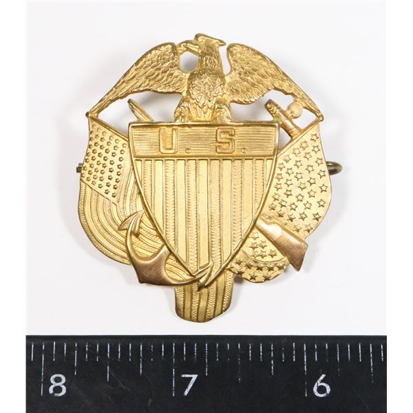 #186 EARLY UNITED STATES NAVY CAP BADGE 1900'S