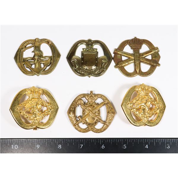 #199 DUTCH BERET BADGE LOT OF 6 ASSORTED WORN