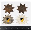 Image 1 : #200 GERMAN LOT OF 4 POLICE CAP BADGE INSIGNIA