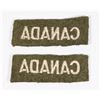 Image 2 : #203 WW2 CANADIAN SHOULDER TITLE PAIR CANADA