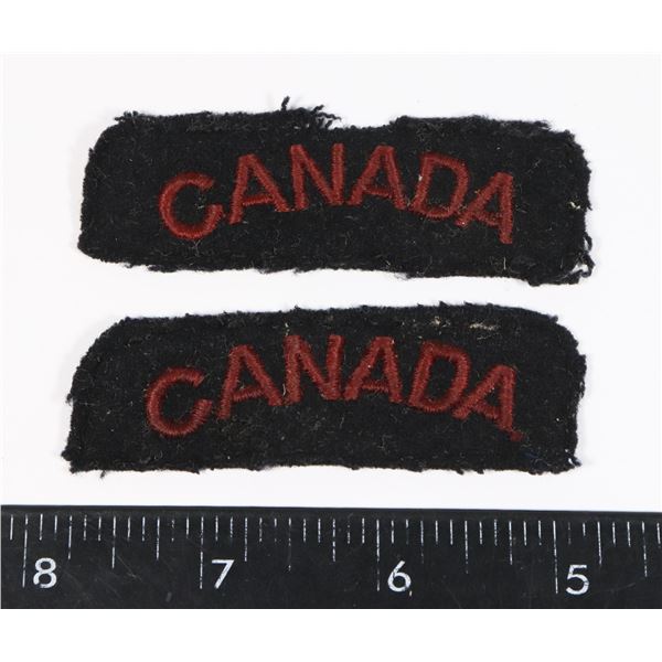 #205 WW2 ROYAL CANADIAN NAVY CLOTH UNIFORM TITLES