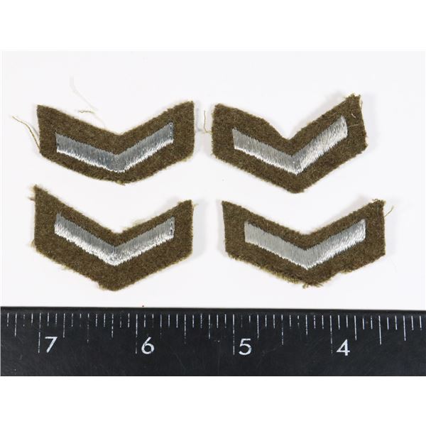 #207 WW2 CANADIAN BATTLEDRESS CHEVRON LOT OF 4