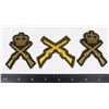 Image 1 : #241 LOT OF THREE CROSSED RIFLE MILITARY INSIGNIA