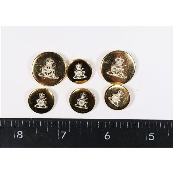 #254 LOT 6 ROYAL ARTILLERY BUTTONS BRITISH LONDON