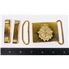Image 1 : #256 CANADIAN FORCES BELT BUCKLE BRASS WITH PARTS