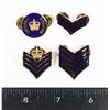 Image 1 : #267 RCMP METAL RANK BADGES LOT OF 4 1980'S